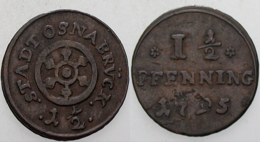 1 1/2 Pfennige 1795 Kennepohl 506 L. Korr., fast sehr schön