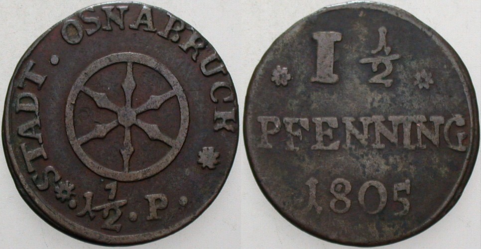 1 1/2 Pfennige 1805 Kennepohl 513 Schön - sehr schön