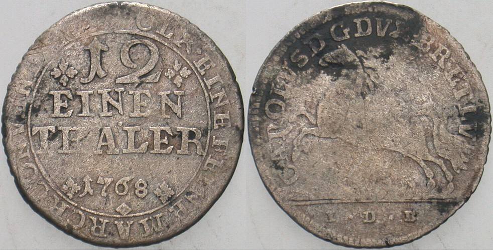 1/12 Taler 1768 Welter 2757 Schön