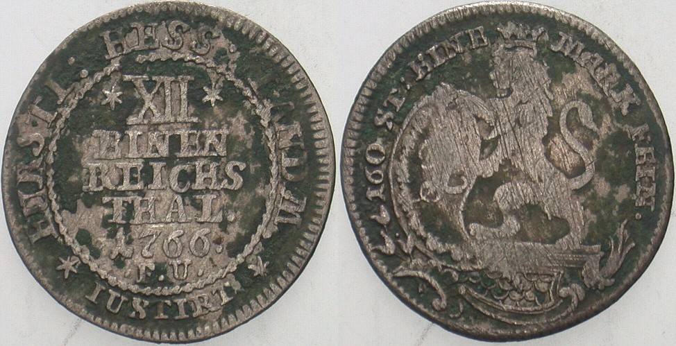 1/12Taler 1766 Schütz 1866 Schön - sehr schön