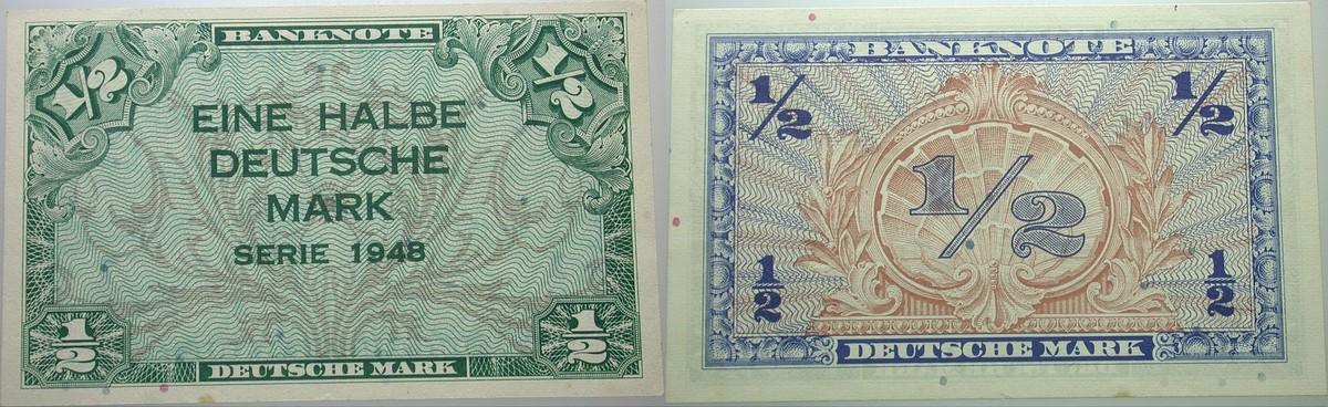 1/2 Deutsche Mark 1948 Rosenberg 230 Ein winz. Fleck, sonst kassenfrisch