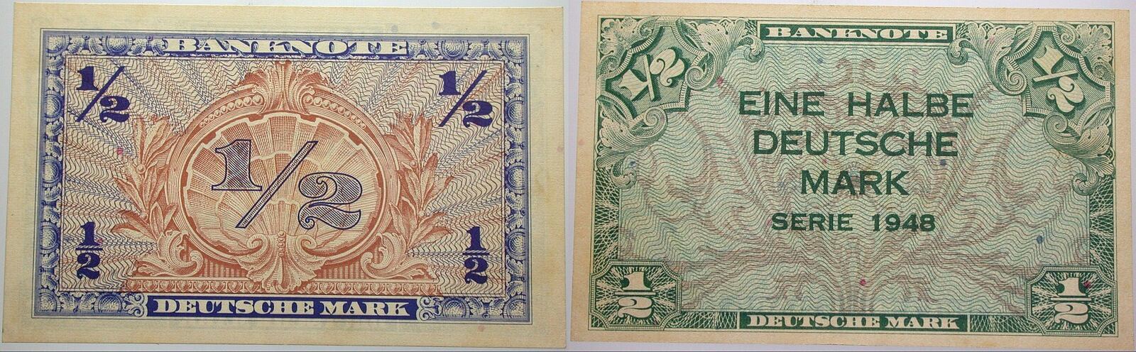 1/2 Deutsche Mark 1948 Vs Rosenberg 230 Fast kassenfrisch