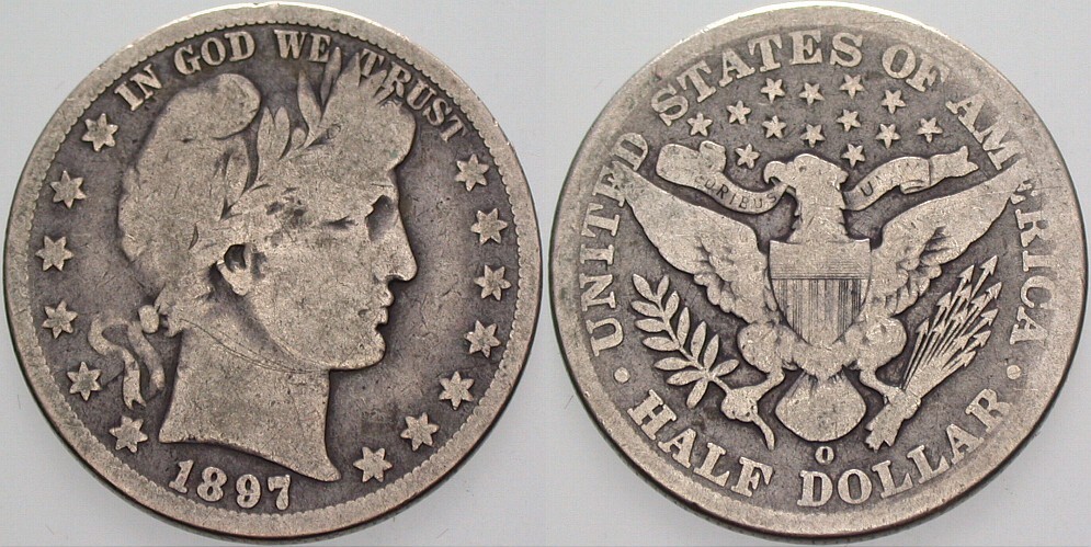 1/2 Dollar 1897  Schön