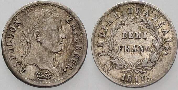 1/2 Franc 1811 Gadoury 399 Patina, sehr schön