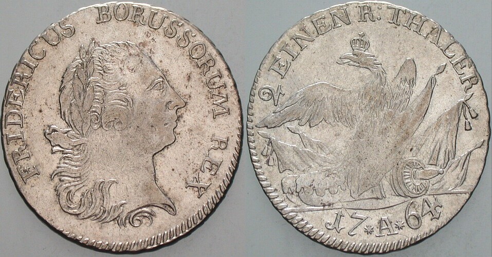 1/2 Taler 1764 Olding 71 a v. Schrötter 515 Vorzüglich