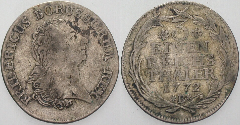 1/3 Taler 1772 Olding 89 Sehr schön