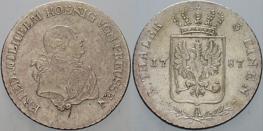 1/3 Taler 1787 Jaeger 22 Olding 4 Patina, fast vorzüglich