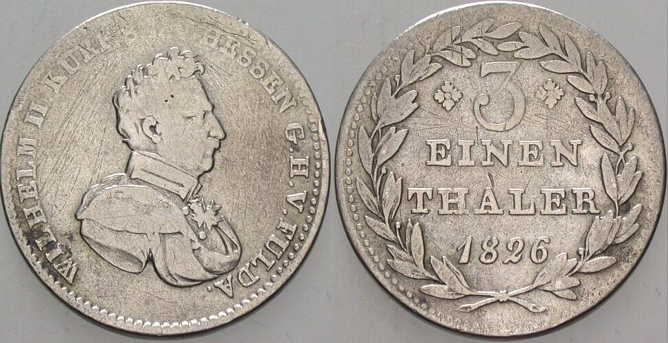 1/3 Taler 1826 Jaeger 18 AKS 21 Bearbeitet, schön