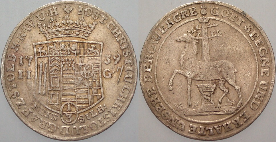 1/3 Taler (Ausbeute) 1739 Friederich 1812 Fast sehr schön
