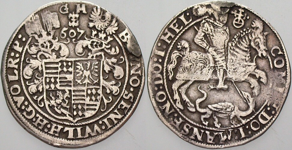 1/4 Taler 1607 Dav. 6919 Schön - sehr schön, Henkelspur