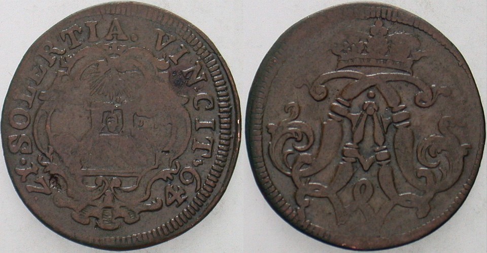 1/4Stüber 1749 Schneider 18 Sehr schön