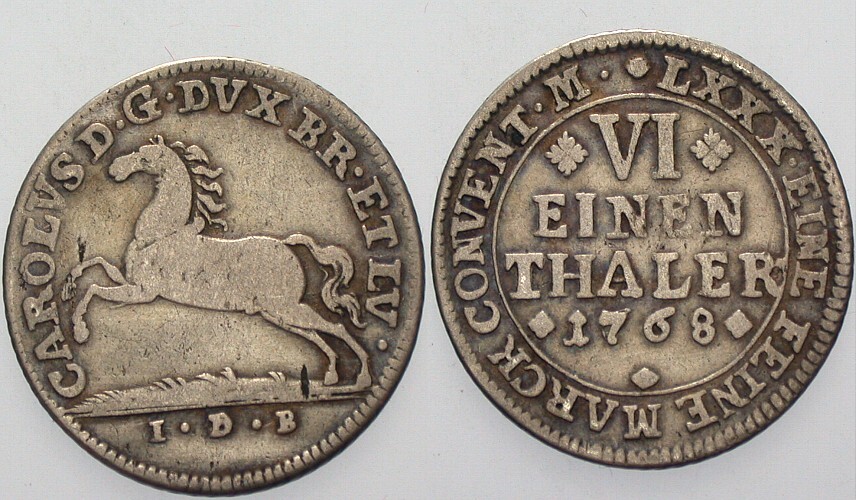 1/6 Reichstaler 1768 Welter 2750 Sehr schön