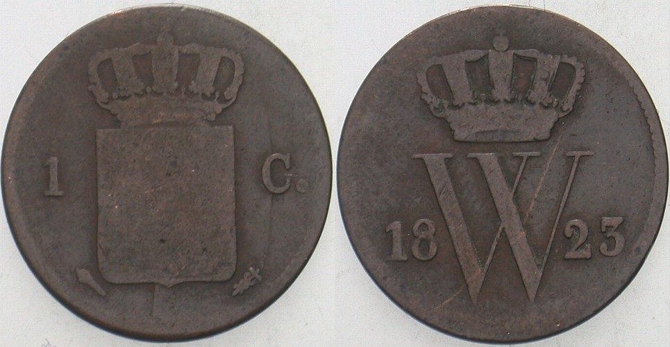 1 Cent 1823 K.M. 47 Schön