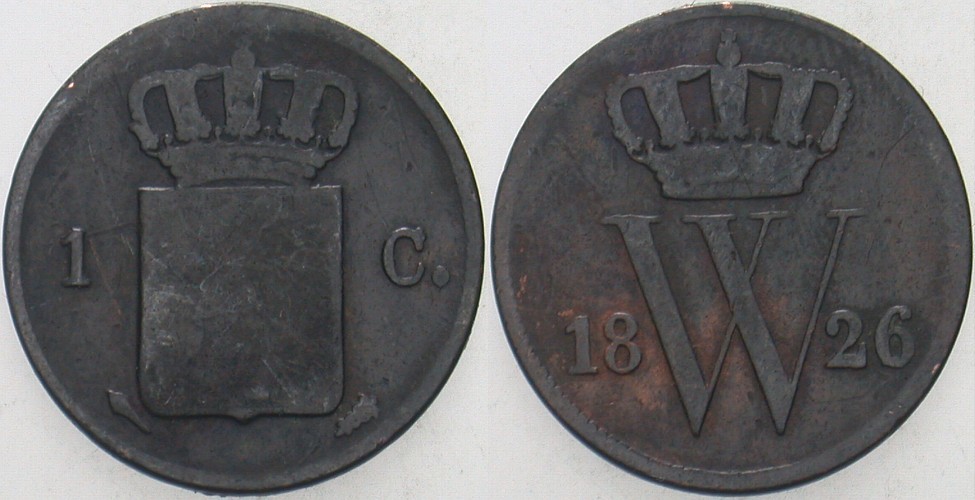 1 Cent 1826 K.M. 47 Schön