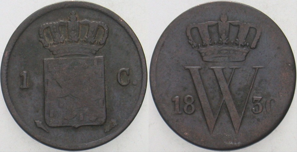 1 Cent 1830 K.M. 47 Ge. Erh. - schön