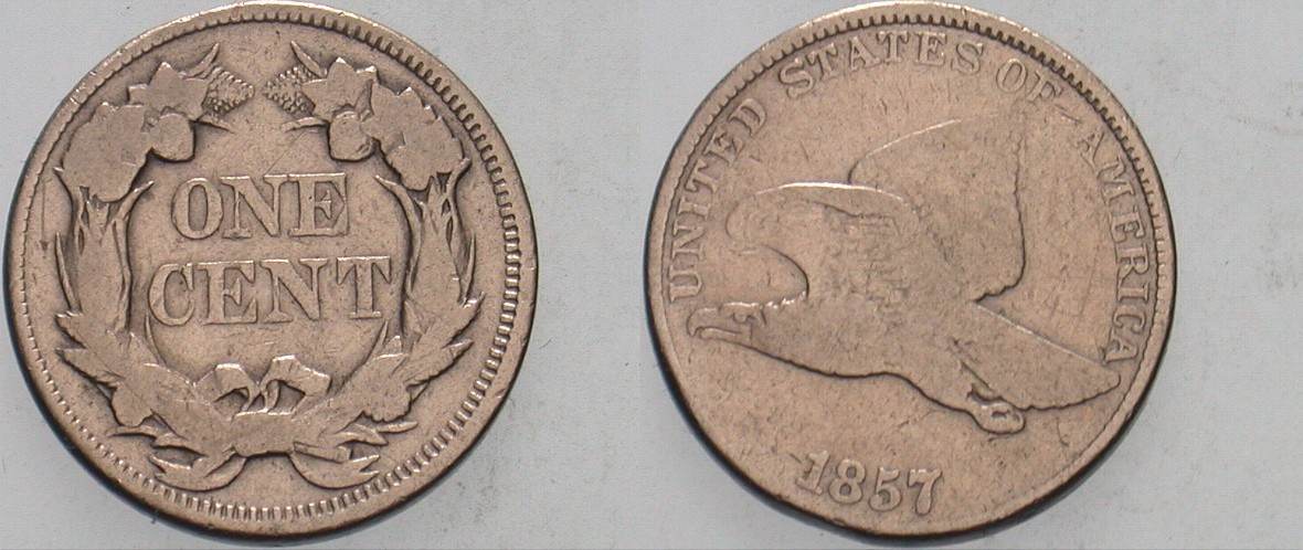 1 Cent 1857  Fast sehr schön