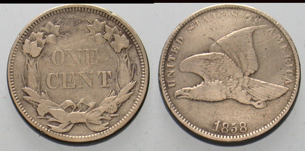 1 Cent 1858 Sehr schön