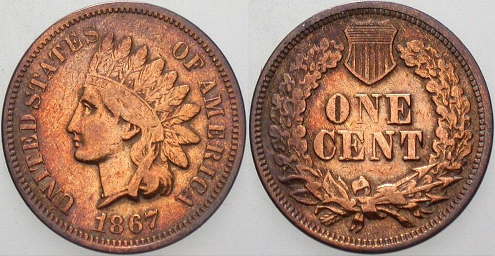 1 Cent 1896 KM 90 a Patina, gereinigt, fast sehr schön