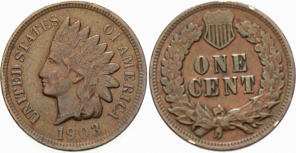 1 Cent 1897 KM. 90a Schön - Sehr schön