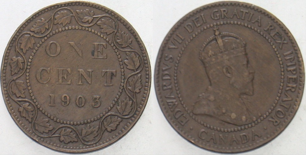 1 Cent 1903 K.M. 8 Sehr schön