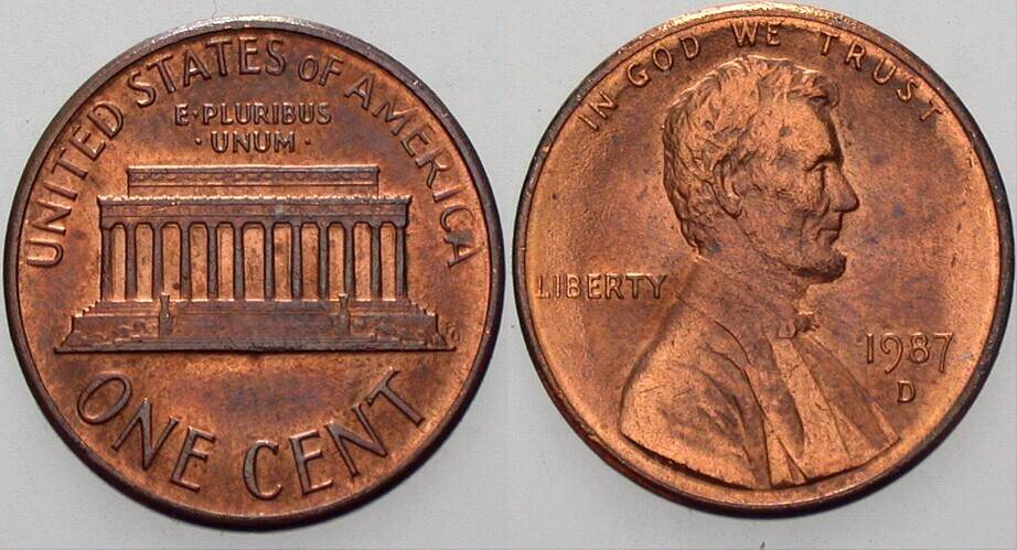 1 Cent 1987 KM 140 Vorzüglich