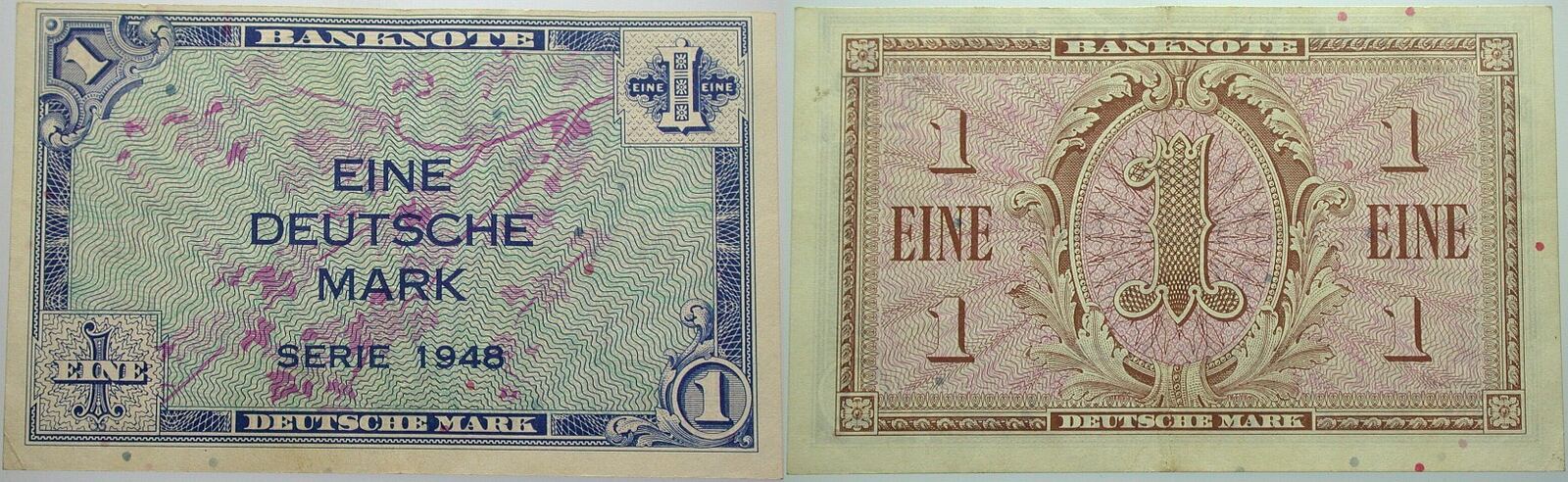 1 Deutsche Mark 1948 Vs Rosenberg 232 Fast Kassenfrisch