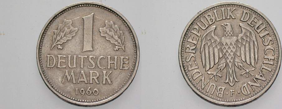 1 Deutsche Mark 1960 J. 385 sehr schön