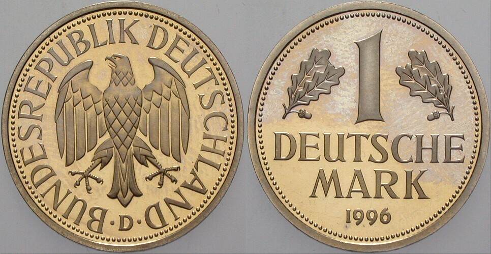 1 Deutsche Mark 1996 J. 385 Sehr schön