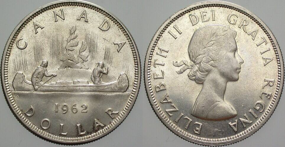 1 Dollar 1962 K.M. 54 Fast Stempelglanz