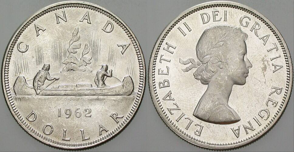 1 Dollar 1962 K.M. 54 Vorzüglich