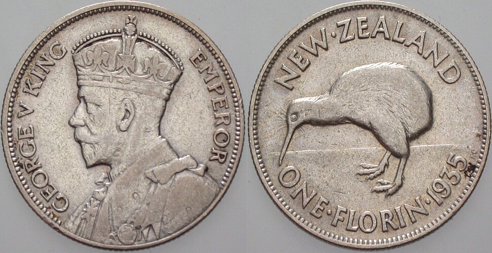 1 Florin 1935 KM 4 Sehr schön