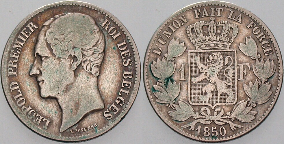 1 Franc 1850 K.M. 16.1 Schön - sehr schön