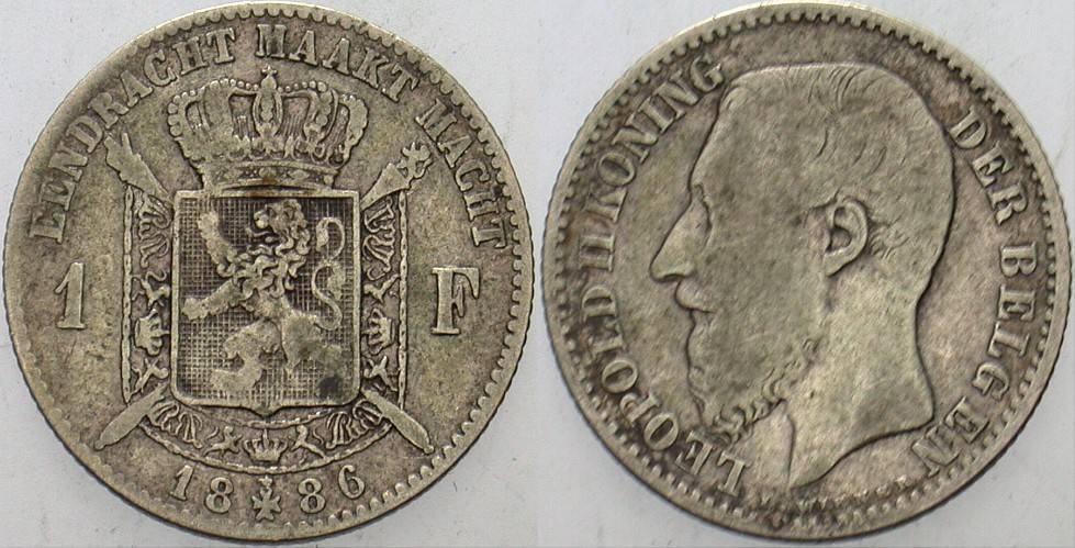 1 Franc 1886 KM. 29.1 Fast sehr schön