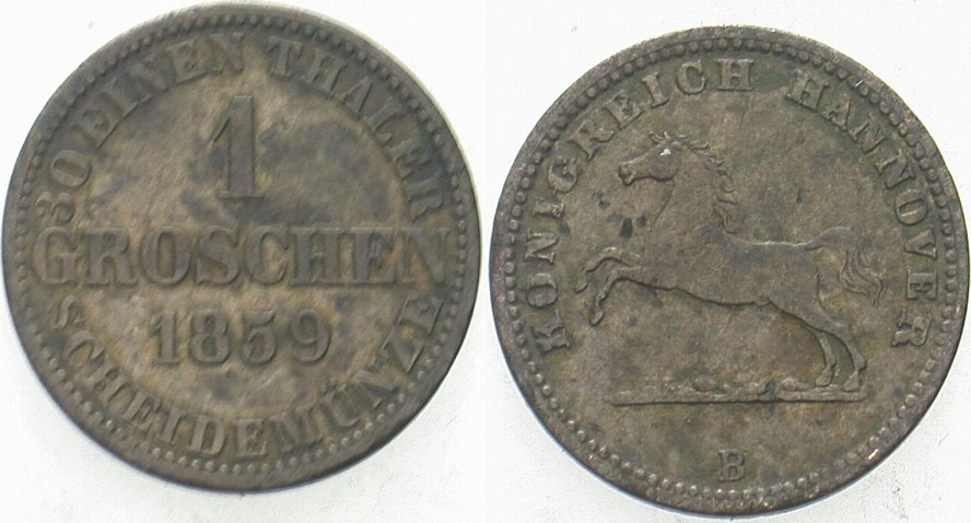 1 Groschen 1859 Jaeger 93 AKS 149 Sehr schön