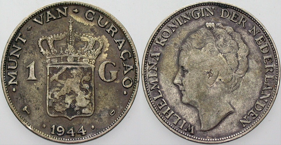 1 Gulden 1944 K.M. 161.2 Sehr schön