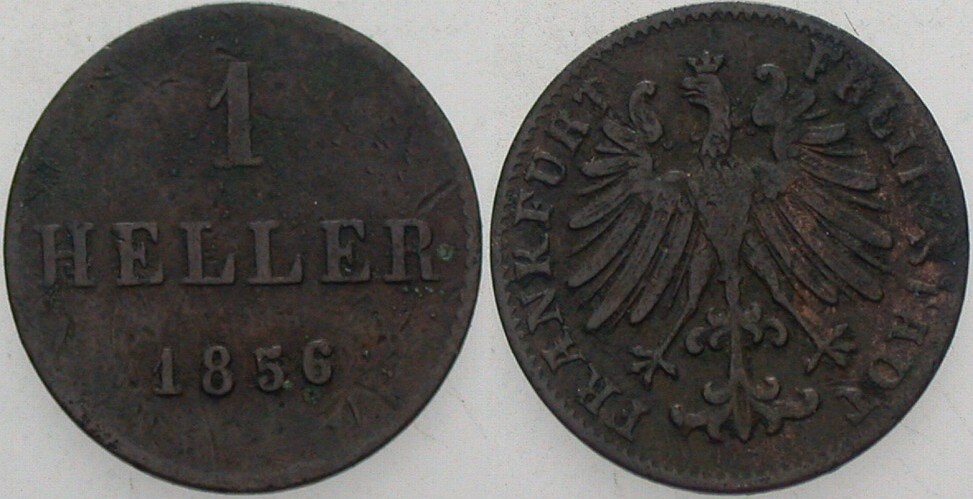1 Heller 1856 Jaeger 29 AKS 34 Sehr schön