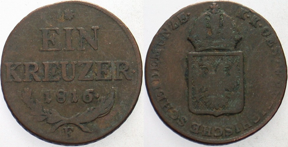 1 Kreuzer 1816  Schön - sehr schön