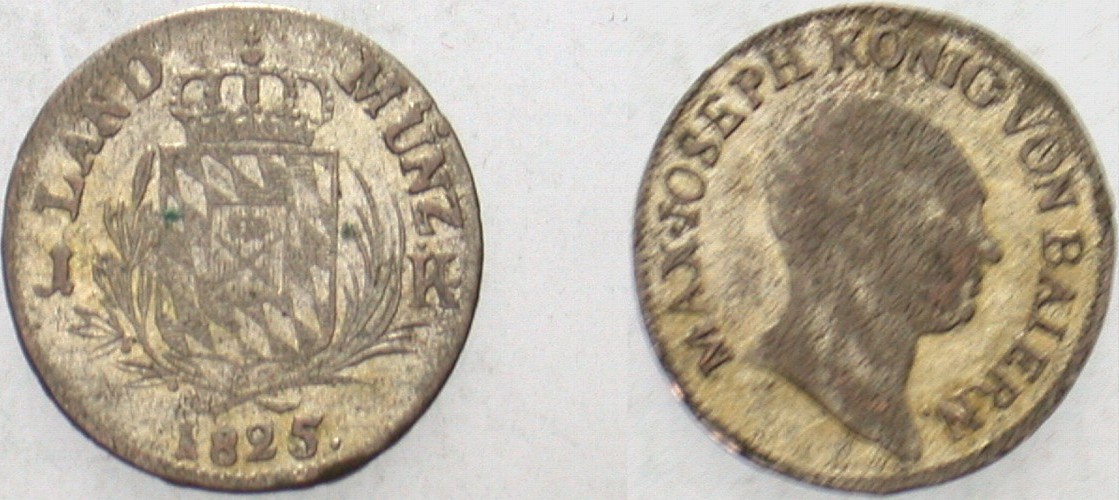 1 Kreuzer 1825 Jaeger 8 AKS 55 Patina, sehr schön - vorzüglich