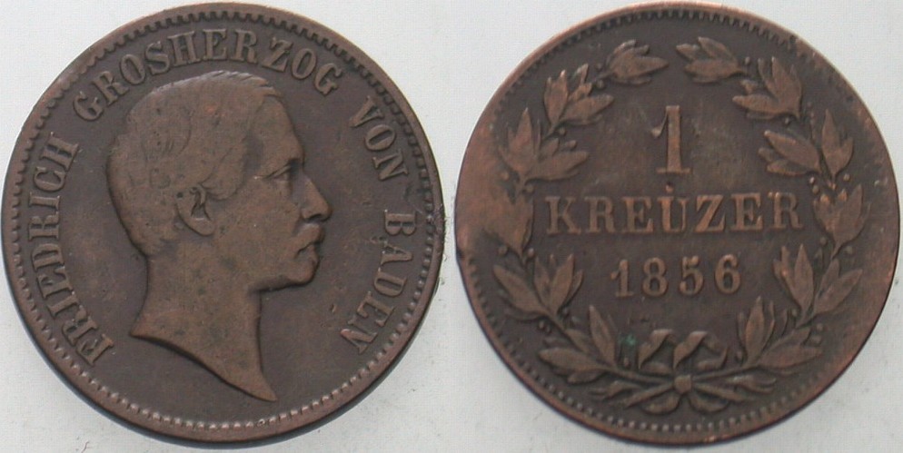 1 Kreuzer 1856 Jaeger 74 AKS 131 Rdf., sehr schön