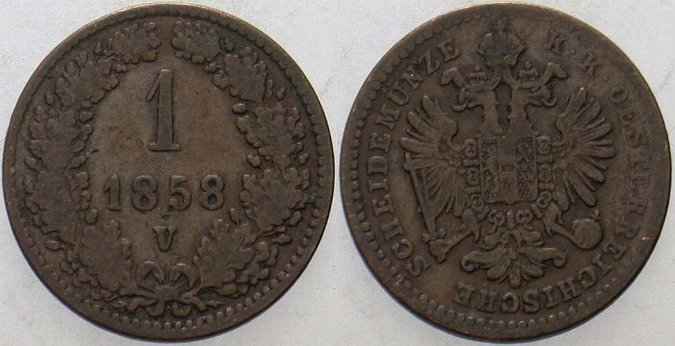 1 Kreuzer 1858 Jl. 322 Sehr schön