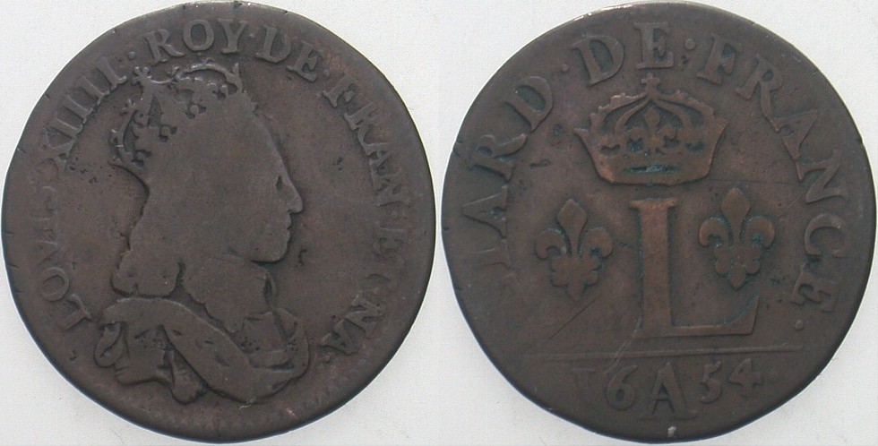 1 Liard 1654 K.M. 191.1 Schön