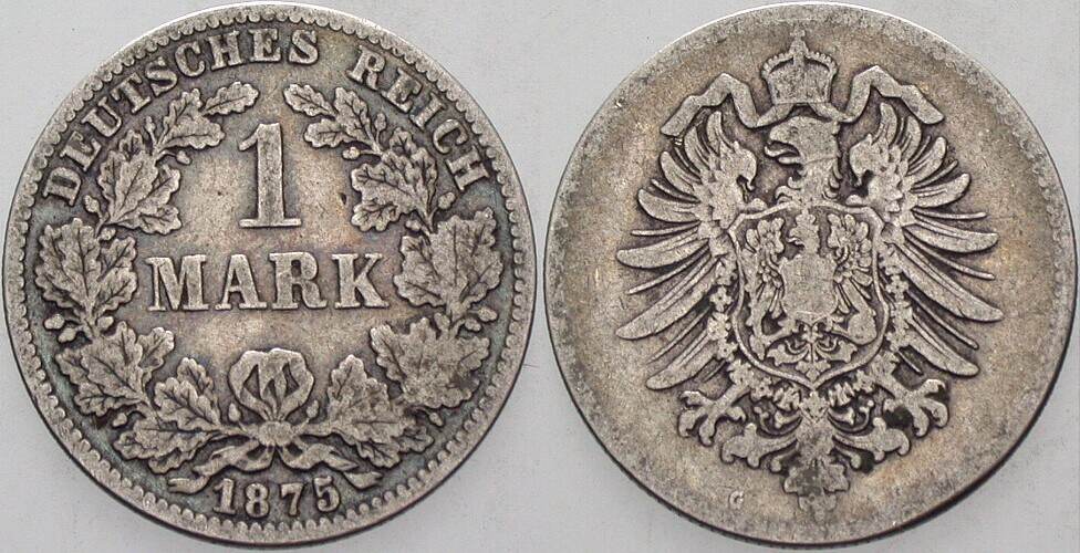 1 Mark 1875 J. 9 Schön