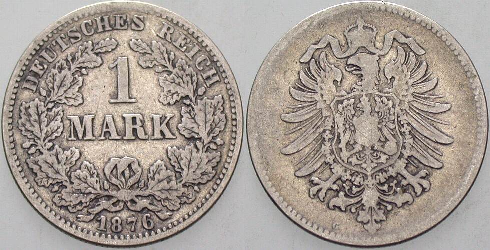 1 Mark 1876 J. 9 Schön