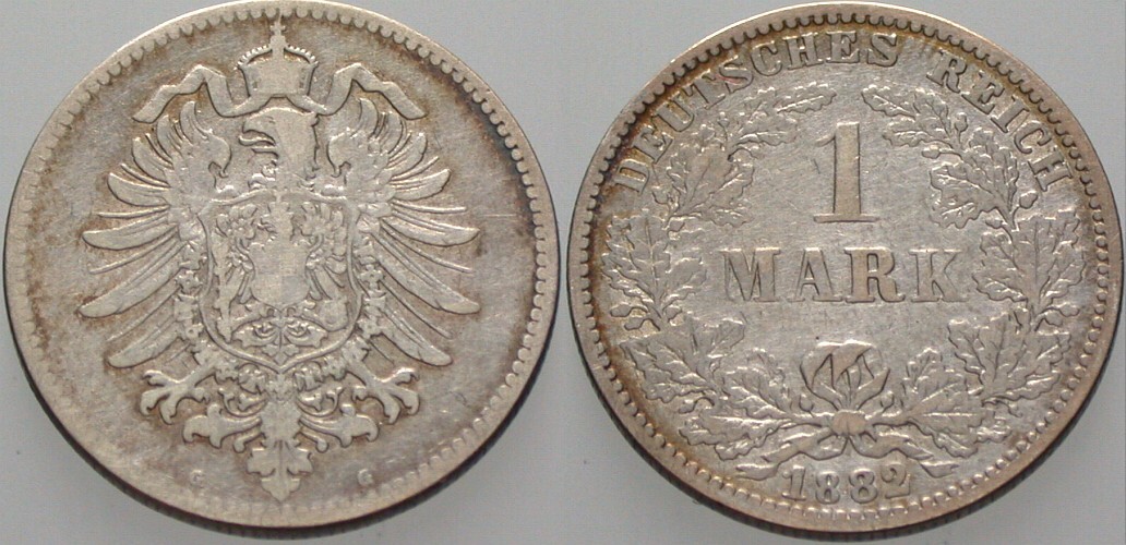 1 Mark 1882 J. 9 schön