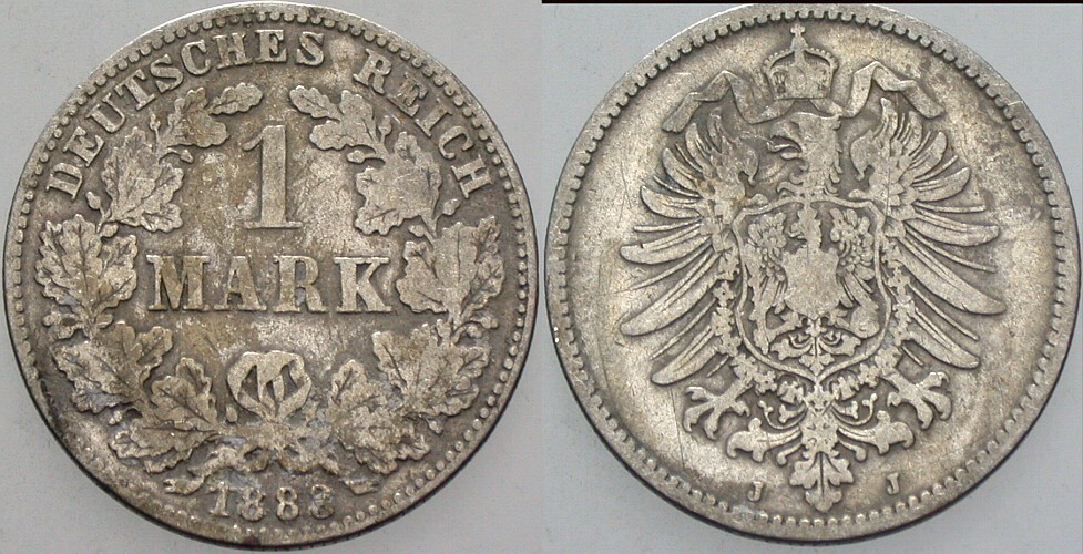 1 Mark 1883 J. 9 Schön