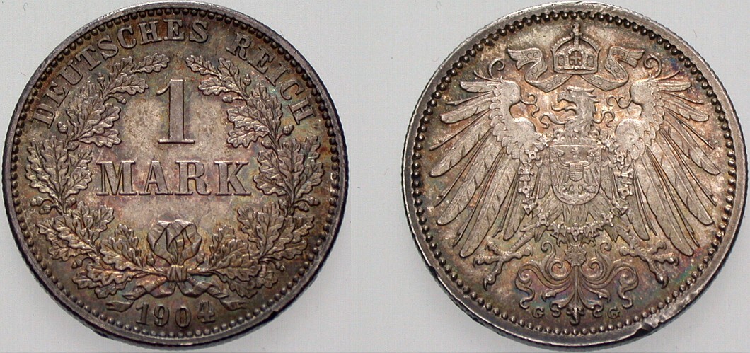 1 Mark 1904 J. 17 fast Stempelglanz