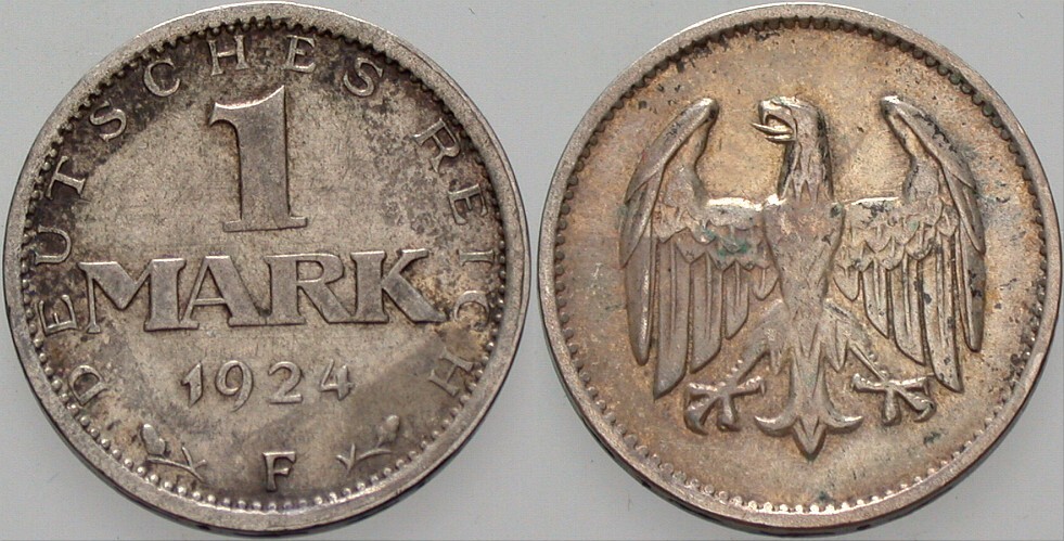 1 Mark 1924 J. 311 Sehr schön