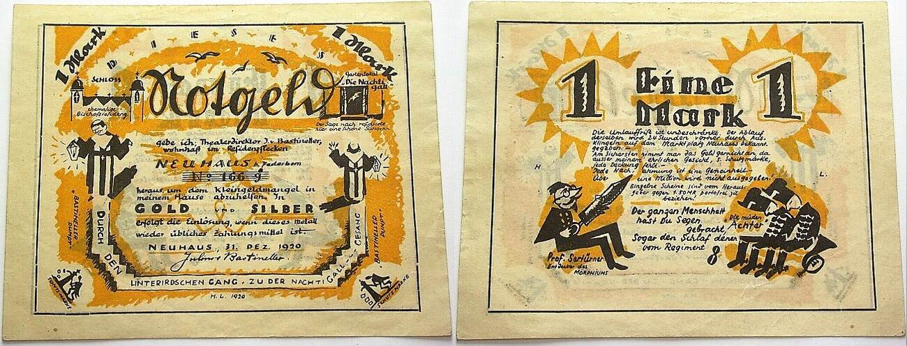 1 Mark 31.12.1920 Grabowski/Mehl 944.2 Fast kassenfrisch