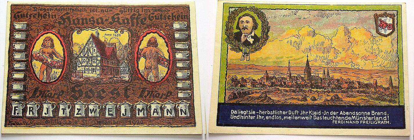 1 Mark o.D.(1921)-31.12.1922 Grabowski/Mehl 1232.1 Fast kassenfrisch