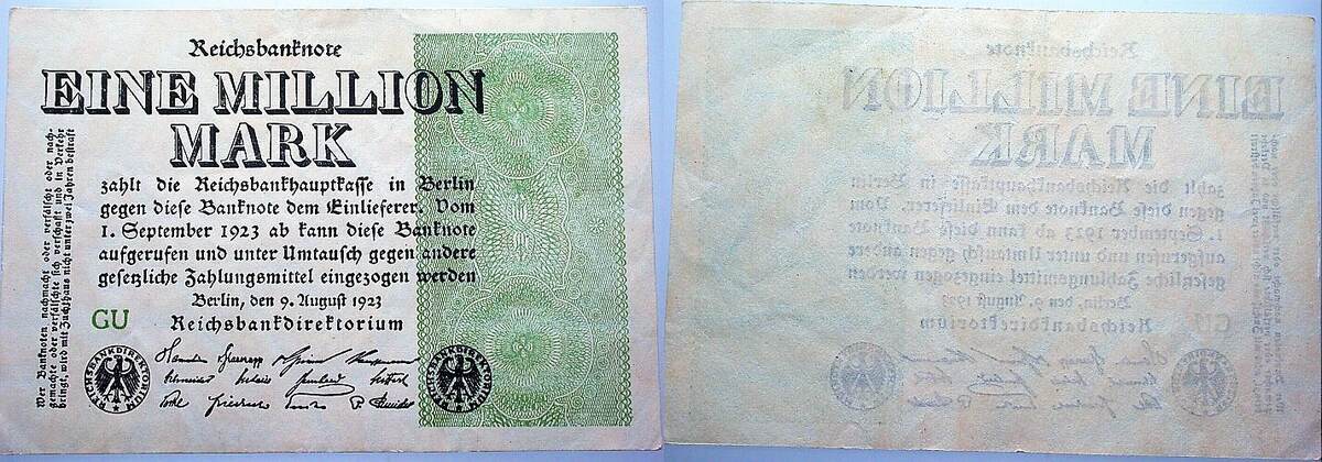 1 Million Mark 9.8.1923 Rosenberg DEU-114 d //101 Leicht gebraucht